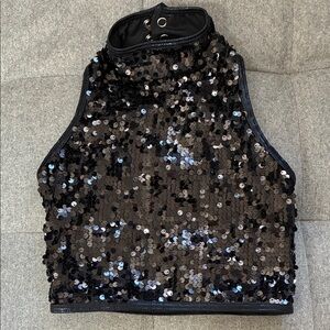 Balera Ultra Sparkle Black Dancewear halter top